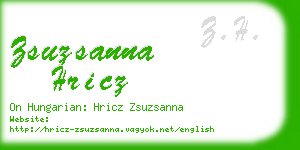 zsuzsanna hricz business card